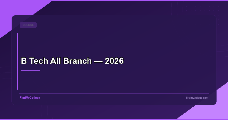 B Tech All Branch — 2026