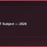 B Tech IT Subject — 2026