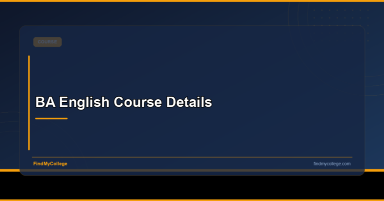 BA English Course Details