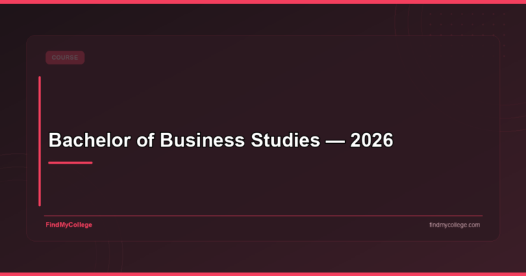 Bachelor of Business Studies — 2026