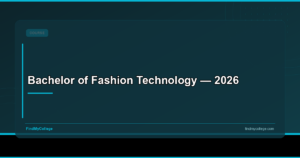 Bachelor of Fashion Technology — 2026