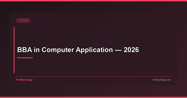 BBA in Computer Application — 2026