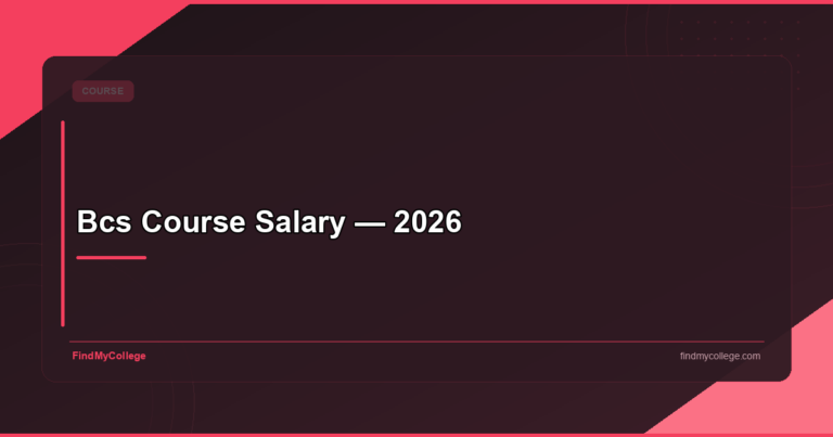Bcs Course Salary — 2026