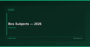Bcs Subjects — 2026