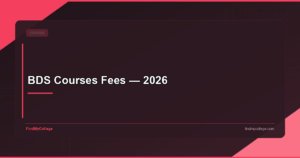 BDS Courses Fees — 2026