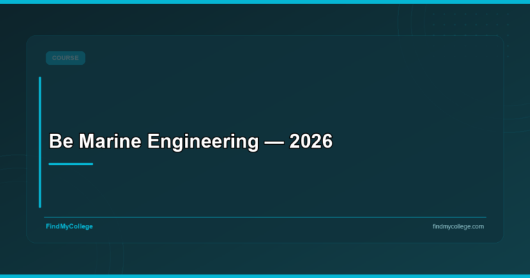 Be Marine Engineering — 2026