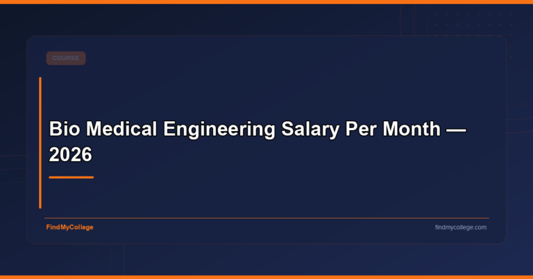 Bio Medical Engineering Salary Per Month — 2026