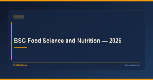 BSC Food Science and Nutrition — 2026