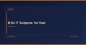 B.Sc IT Subjects 1st Year: Syllabus, Colleges & Career in India