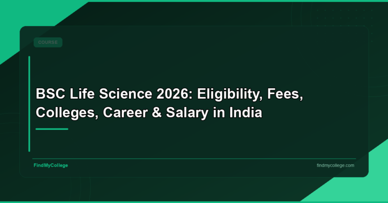 BSc Life Science 2026: Eligibility, Fees, Colleges, Career & Salary in India