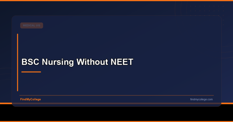 BSC Nursing Without NEET