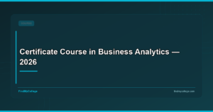 Certificate Course in Business Analytics — 2026