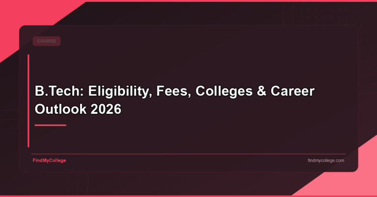 B.Tech: Eligibility, Fees, Colleges & Career Outlook 2026