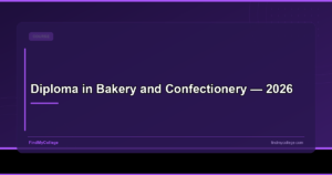 Diploma in Bakery and Confectionery — 2026