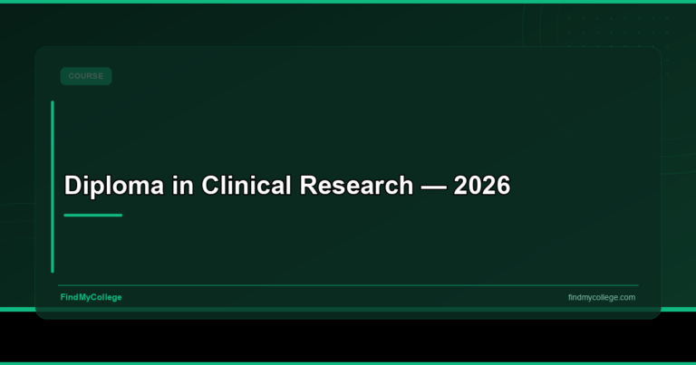 Diploma in Clinical Research — 2026