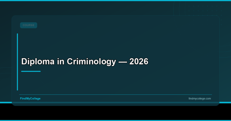 Diploma in Criminology — 2026