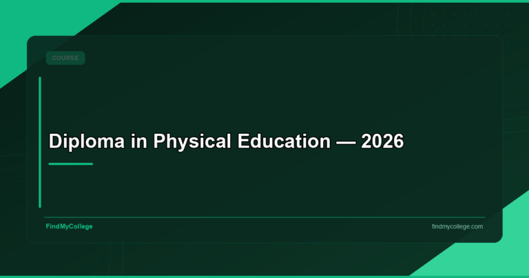 Diploma in Physical Education — 2026