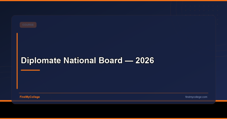 Diplomate National Board — 2026