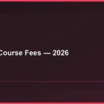Editing Course Fees — 2026