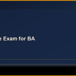 Entrance Exam for BA