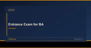 Entrance Exam for BA