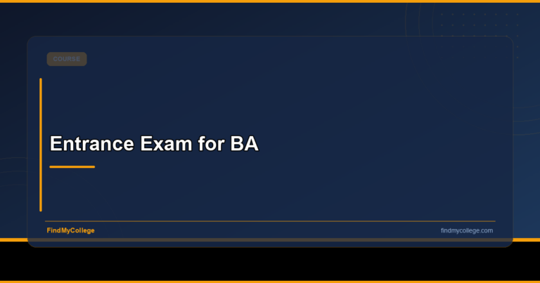 Entrance Exam for BA