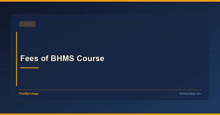 Fees of BHMS Course