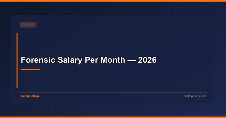 Forensic Salary Per Month — 2026