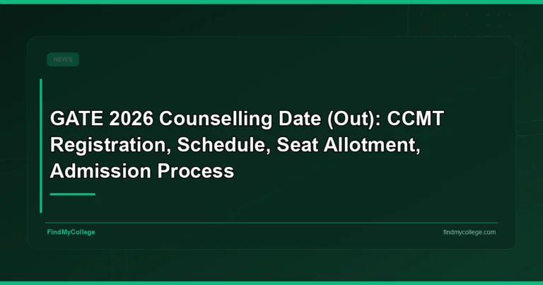GATE 2026 Counselling Date (Out): CCMT Registration, Schedule, Seat Allotment, Admission Process