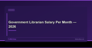 Government Librarian Salary Per Month — 2026
