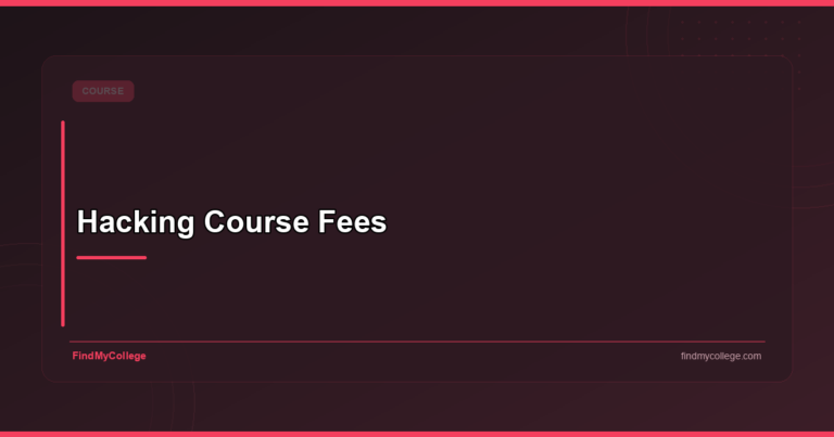 Hacking Course Fees