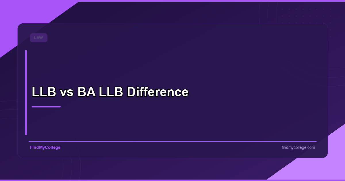 LLB vs BA LLB Difference - FindMyCollege