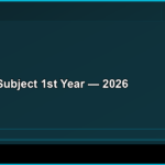 M Com Subject 1st Year — 2026