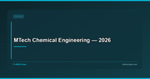 MTech Chemical Engineering — 2026