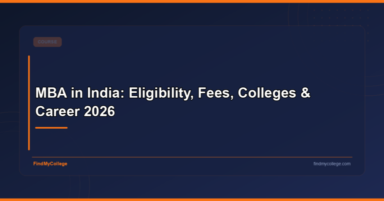 MBA in India: Eligibility, Fees, Colleges & Career 2026