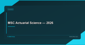 MSC Actuarial Science — 2026