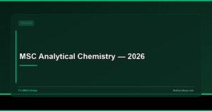 MSC Analytical Chemistry — 2026