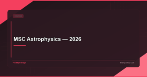MSC Astrophysics — 2026