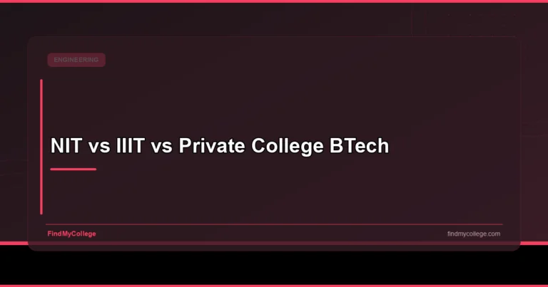 NIT vs IIIT vs Private College BTech - FindMyCollege