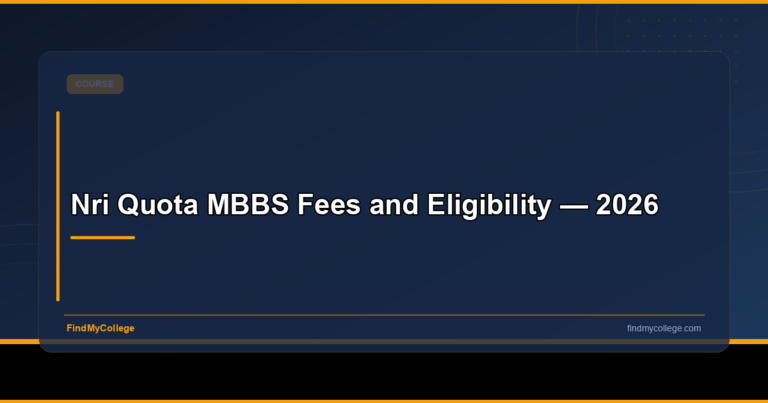 Nri Quota MBBS Fees and Eligibility — 2026