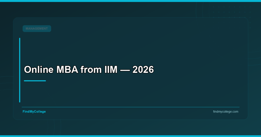 Online MBA from IIM: Executive, Certificate and Other Courses