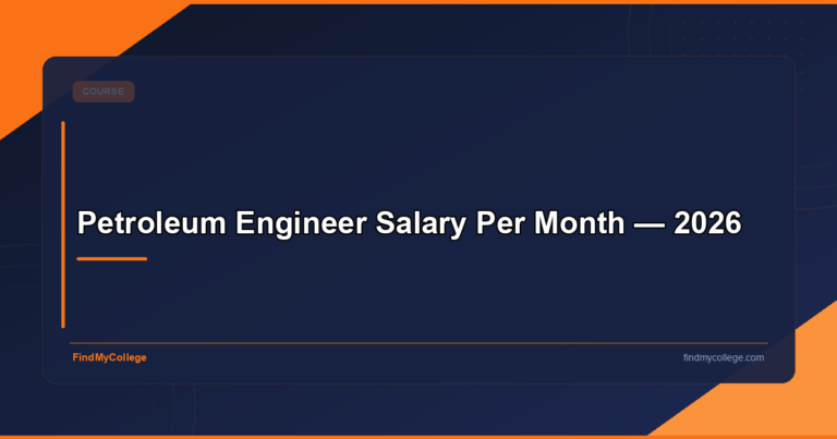 Petroleum Engineer Salary Per Month — 2026