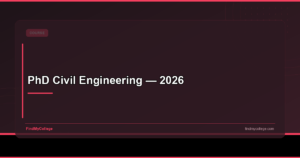PhD Civil Engineering — 2026