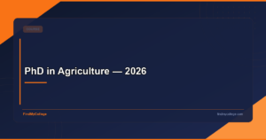 PhD in Agriculture — 2026