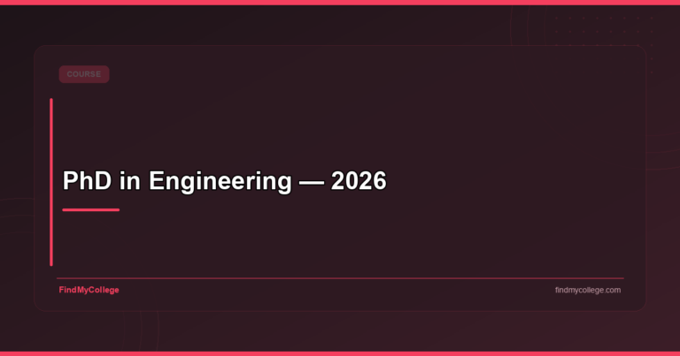 PhD in Engineering — 2026