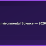 PhD in Environmental Science — 2026