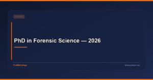 PhD in Forensic Science — 2026