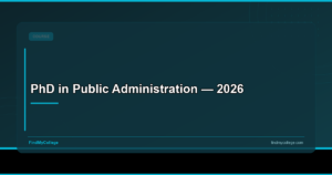 PhD in Public Administration — 2026