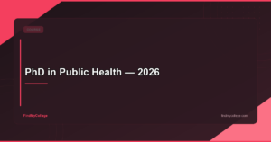 PhD in Public Health — 2026