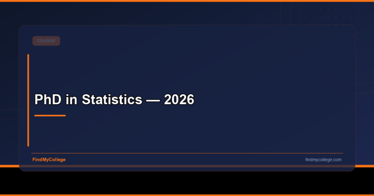 PhD in Statistics — 2026